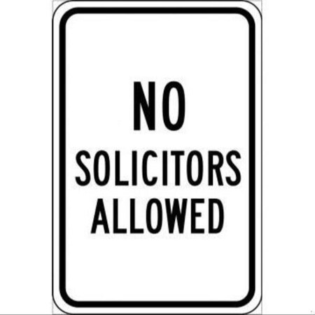 Accuform TRAFFIC SIGN  SOLICITORS 18 X 12 FRP354RA FRP354RA